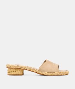 DIXI WIDE SANDALS CAMEL SUEDE