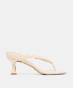 DOREEN HEELS BONE LEATHER