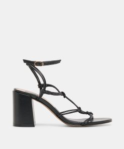FIZZY HEELS BLACK LEATHER