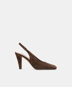 GESSIA HEELS DK BROWN SUEDE