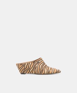 HILAH MULES TIGER CALF HAIR