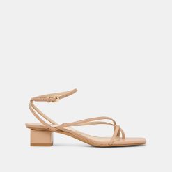 KARLOS WIDE SANDALS LT TAN LEATHER