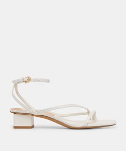 KARLOS WIDE SANDALS TRUE WHITE LEATHER