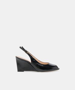 KOLA WEDGES NOIR LEATHER