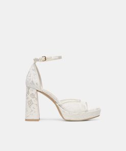 PANDRO HEELS TRUE WHITE LACE