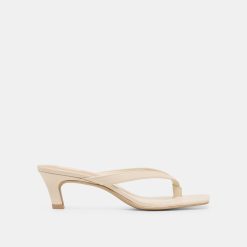 RAMIA HEELS BONE LEATHER