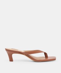 RAMIA HEELS COGNAC LEATHER