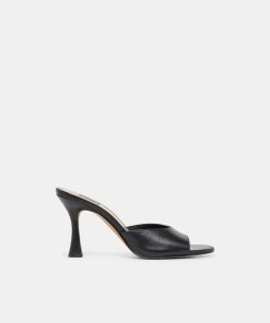 ROSHA HEELS BLACK LEATHER