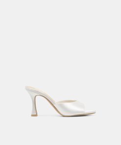ROSHA HEELS TRUE WHITE SATIN