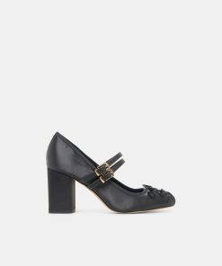 TIARAH HEELS ONYX SATIN