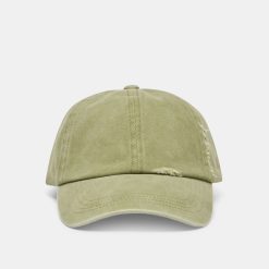 DISTRESSED BASEBALL CAP OLIVE