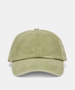 DISTRESSED BASEBALL CAP OLIVE