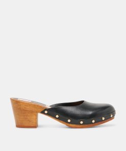 CAMYN HEELS BLACK LEATHER