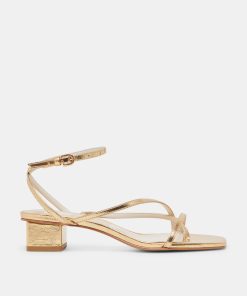 KARLOS WIDE SANDALS GOLD METALLIC STELLA