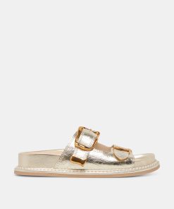 SEVANA SANDALS LIGHT GOLD DISTRESSED LEATHER