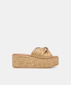 BARRIO WEDGES NATURAL RAFFIA