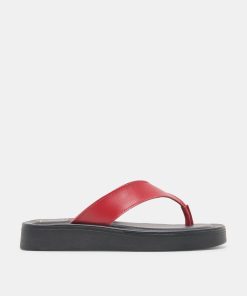BLAYZE SANDALS RED LEATHER