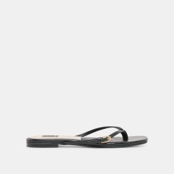 MALTA SANDALS BLACK LEATHER