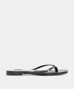 MALTA SANDALS BLACK LEATHER