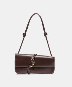 ALICE SHOULDER BAG BROWN CHERRY LEATHER