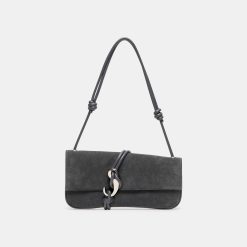 ALICE SHOULDER BAG GUNMETAL SUEDE