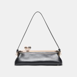 AMBRIAA SHOULDER BAG BLACK LEATHER