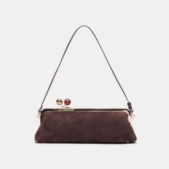 AMBRIAA SHOULDER BAG CHOCOLATE SUEDE