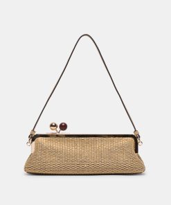 AMBRIAA SHOULDER BAG NATURAL RAFFIA