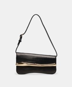 AZURA SHOULDER BAG BLACK LEATHER