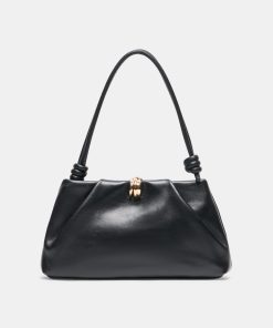 RAVEL SHOULDER BAG BLACK LEATHER