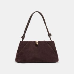 RAVEL SHOULDER BAG CHOCOLATE SUEDE