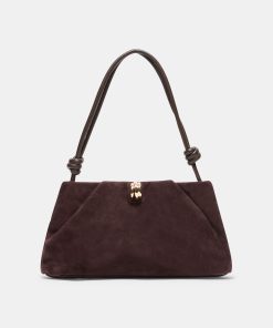RAVEL SHOULDER BAG CHOCOLATE SUEDE