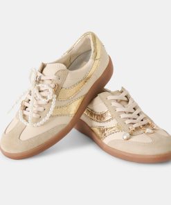 MERIT SNEAKERS WHITE GOLD LEATHER + PEARL CHARM BUNDLE