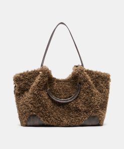 NOMAD TOTE CHOCOLATE FAUX FUR