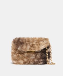 BRINDI CROSSBODY WALLET FAWN FAUX FUR